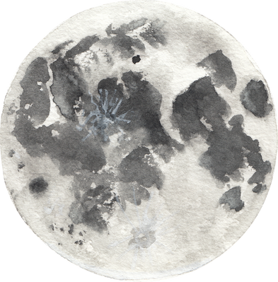 Watercolor moon illustration Png Clipart